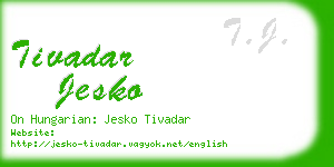 tivadar jesko business card